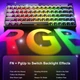 Ігрова механічна клавіатура AULA HERO 68 HE Magnetic Switch з RGB підсвіткою Red/Black, ENG + наклейки UA\RU - зображення 9