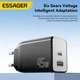 Зарядний пристрій ESSAGER ECT45W Gan 1USB 1Type-C 45W black - зображення 2