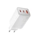 Зарядний пристрій ESSAGER ECT67W Gan 1USB 2T-C 67W white - зображення 1