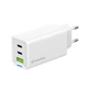 Мережевий зарядний пристрій ColorWay GaN Mini 65W PD Port PPS USB (USB-2C1A) White (CW-CHS058PD-WT) - зображення 1