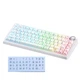 Игровая механическая клавиатура AULA F75 с RGB подсветкой White Contour Lines, ENG + наклейки UA\RU - изображение 1