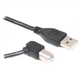 Угловой кабель для принтера Cablexpert USB to USB Type-B V2.0 M/M 3m Black (CCP-USB2-AMBM90-10) - изображение 1