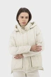 Жіноча стьобана куртка casual з капюшоном для осені та весни Snow Owl (молочний, S), 31257, 26149 - изображение 2
