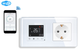Стеклянный WiFi регулятор теплого пола с розеткой 1DAL Белый (G157D-TR.WF-ST.WT) - изображение 2