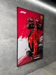 Арт Держатель Рамка на Стену 80x50 см. для Фирменного Конструктора Technic Ferrari F1 SF-24 (42207) Подставка для Феррари Формула 1 Type-C - изображение 6