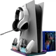 Підставка для PS5 Canyon CS-51 RGB Slim/DE з охолодженням і зарядкою для геймпадів Black (CND-CSPS5B-1) - зображення 5