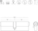 Цилиндр MVM P6P 50/50 SN ключ-ключ 100 мм Матовый никель (P6P50/50 SN) - изображение 2
