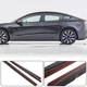 Накладки на пороги Сухой карбон V1 (2023-2025) для Tesla Model 3 - изображение 2