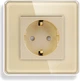 Умная WiFi розетка 1DAL Золото Стекло, Защитные шторки G86D-ST.WF.GD) - изображение 2
