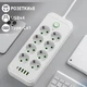 Мережевий фільтр-подовжувач із запобіжником 8 розетками 4 USB 1 Type-C трійник, переноска 5000 Вт 3м Білий - зображення 3