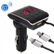 Автомобильный FM-трансмиттер Модулятор от Bluetooth от прикуривателя с USB портом и кабелем USB+Lightning - изображение 4