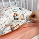 Детское постельное белье в кроватку 120х60 см для девочки Oh My Kids «Зайчики Лисички» персиковый - изображение 3
