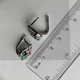 Серебряные серьги с натуральным сапфиром 4.05ct, изумрудом, рубином (2182320) - изображение 4