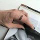 Серебряное кольцо с натуральным гранатом, вес изделия 2,84 гр (2182061) - изображение 6