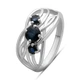 Серебряное кольцо с натуральным сапфиром 0.938ct, вес изделия 2,85 гр (2178699) - изображение 1