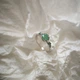Серебряное кольцо с натуральным изумрудом 0.808ct, вес изделия 2,02 гр (2181774) - изображение 3