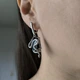 Серебряные серьги с сапфиром nano 11.808ct (2182467) - изображение 7