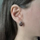 Серебряные серьги с натуральным гранатом 1.808ct (2182016) - изображение 6