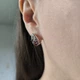 Серебряные серьги с натуральным гранатом 1.808ct (2182016) - изображение 7