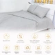 Летний постельный комплект MirSon №2464 BamBoo 16-5703 Light Gray одеяло 220х240 см + наволочки 2 х 50х70 см + простынь 220x240 см (2200003107920) - изображение 2