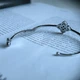 Серебряный браслет с натуральным перламутром, фианитами, вес изделия 9,09 гр (60002145) - изображение 6