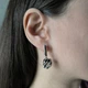 Серебряные серьги с натуральным раухтопазом (дымчатым кварцем) 8.502ct, фианитами (2180593) - изображение 7