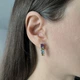 Серебряные серьги с натуральным аметистом, топазом, цитрином, хризолітом (2183471) - изображение 6