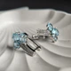 Срібні сережки з натуральним топазом 8.333ct (2179733) - зображення 3