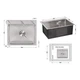 Мийка для кухні інтегрована Lidz Handmade H5045 (LDH5045BRU35383) Brushed Steel 3,0/1,0 мм - зображення 2