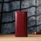 Елегантний гаманець для жінок з монетницею із натуральної шкіри ST Leather 23107 бордовий - зображення 9