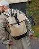 Городской рюкзак ролтоп для ноутбука Rolltop для путешествий бежевого цвета - изображение 4