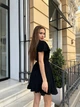Сукня мiні з запахом лляна чорного кольору 38199 42/46 - зображення 7