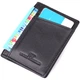 Мужской кошелек для карточек из натуральной кожи ST Leather Wallet 23091 Черный - изображение 8