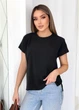 Базова легка жіноча блузка прямого крою (INNOE|55008-10|Чорний|48/50-1) - изображение 1