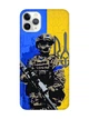 Матовий чохол з чорними боками на iPhone 11 Pro (5.8) :: Солдат (патріотичний принт 350) - зображення 1