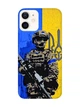 Матовий чохол з чорними боками на Apple iPhone 12 / 12 Pro (6.1) :: Солдат (патріотичний принт 350) - зображення 1