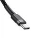 Кабель Baseus Cafule PD2.0 60W flash charging USB Type-C-Type-C (20V 3A)1M Grey+Black (CATKLF-GG1) - зображення 5
