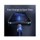 Кабель Baseus Crystal Shine Series Fast Charging Data Cable USB to iP 2.4A 1.2m Blue (CAJY000003) - изображение 4
