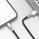 Кабель Baseus Cafule Series Metal Data Cable USB to IP 2.4A 1m Black (CALJK-A01) - изображение 4