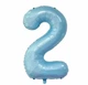 Фольгована кулька Цифра 2, ніжно блакитна (baby blue), 76 см - зображення 1