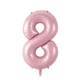 Фольгированный шарик Цифра 8, нежно розовая (baby pink), 76 см - изображение 1