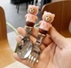 Набор детских столовых приборов из нержавеющей стали Teddy Bear ложка и вилка для ребенка с ручкой в форме Медвежат + кейс для хранения, розовый (102170579) - изображение 4