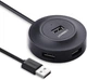 USB-Хаб Ugreen USB Hub 4-port 1м USB 2.0 Пасивний, CR106 Чорний (20277) - зображення 1