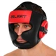 Шлем боксерский кожаный с полной защитой Zelart Fight Gear 3870 размер L Black-Red - изображение 9