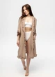 Кимоно Pretty из муслина длинное бежевое с рюшами One size - изображение 1