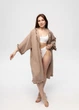 Кимоно Pretty из муслина длинное бежевое с рюшами One size - изображение 2