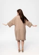 Кимоно Pretty из муслина длинное бежевое с рюшами One size - изображение 4
