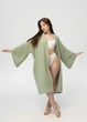 Кімоно Pretty з мусліну довге зелене One size - зображення 6