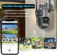Зовнішня WiFi-камера на 360°, автоматичне відстеження та виявлення, 2-сторонній звук,6-мегапіксельна, IP66,нічне бачення,SD/хмарне сіра - изображение 5