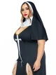 Костюм монашки-грешницы Leg Avenue Sultry Sinner 1X-2X, платье, головной убор, воротник - изображение 3